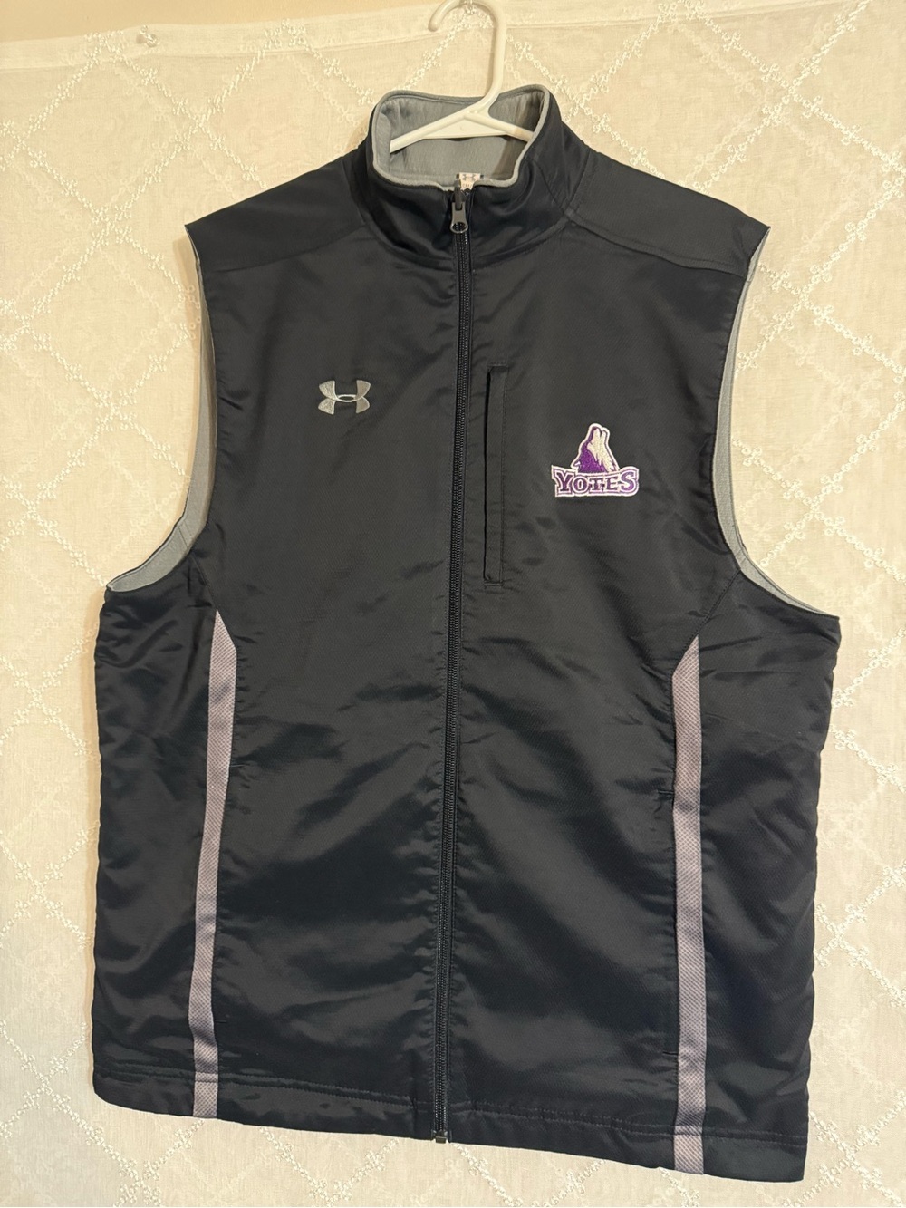 Under Armour Black and Gray Yotes Performance Vest